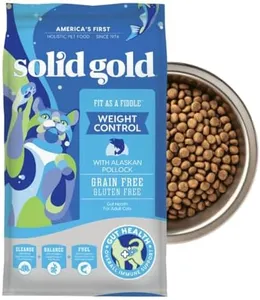 Solid Gold - Fit as a Fiddle Weight Management Cat Food - Low Calorie Grain Free Dry Cat Food Recipe with Alaskan Pollock - Superfoods & Probiotics for Gut Health and Immune Support