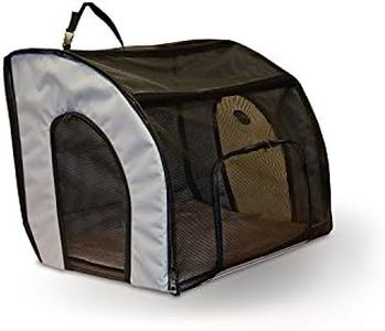 K&H Pet Products Siège Auto fermé pour Chien et Chat, Transport sécurisé, siège Auto de Voyage, parois Souples, Coussin Lavable, entrées Multiples, fenêtres en Maille, Taille S, 43,2 x 40,6 x 38,1 cm