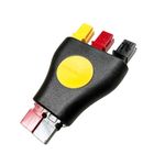 Tour Fit Plug 'n' Play 3 Way Adaptor For PowaKaddy FW3 FW5 FW7 Red/Yellow/Black Golf Battery Connector Cable Anderson Plug