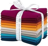 Robert Kaufman Kona Cotton Solids Tuscan Skies Fat Quarter Bundle 12 Precut Cotton Fabric Quilting FQs Assortment FQ-1384-12