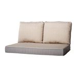 Quality Outdoor Living 29-MGG46LV 46 x 26 Loveseat Cushion, 3PC, Gray Geometric