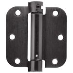 Amazon Basics Self-Closing Door Hinge, 3.5 Inch x 3.5 Inch, 1 Piece, Oil Rubbed Bronze