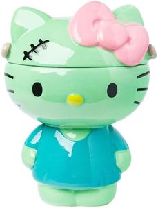 Silver Buffalo Sanrio Hello Kitty Frankenstein Sculpted Ceramic Cookie Jar, 7” x 5.75” x 9.75”