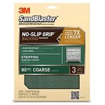 3M Sandblaster Paint Stripping Sandpaper Sheets, 80-Grit, 9-Inch by 11-Inch