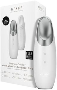 GESKE SmartAppGuided Warm & Cool Eye Energizer | 6 in 1 Massager | Combat Dark Circles & Under-Eye Bags | Refresh Droopy Eyelids | Sonic Massaging