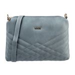 Mochi Women Grey Zip Top Sling Bag (66-7549)