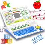 Slenderopal® Educational Kids Laptop, Activity Learning Alphabet,Letter,Words,Games,Mathematics,Music,Logic Memory Tool - Blue (Kids Laptop)