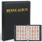 Pressed Penny Book, Penny Collection Album Hold 190 Coins, Pressed Penny Holder for Collectors, Black