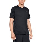 Under Armour Men's Tech 2.0 V-Neck Short Sleeve T-Shirt, Black (001)/Graphite, X-Large