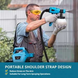 Tilswall Pro 800W Electric Fence Paint Sprayer – 3 Nozzles, 1300ml HVLP Gun