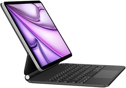 Nuflaz Tastiera per iPad Air 11 Pollici (M2) 2024, Tastiera iPad Pro 11 Pollici (1a/2a/3a/4a Gen), QWERTY Italia, Cover iPad Air 5/4 Generazione con Tastiera, Magic Keyboard con Trackpad, Nero Grigio