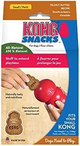 KONG - Snacks - All Natural Dog Treats (Best Used with KONG Classic Rubber Toys) - Peanut Butter Biscuits - for Small Dogs