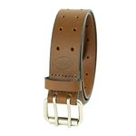 Dickies Men's Double Prong Fully Adjustable Leather Belt, Tan, 32