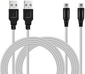 BATSOEASY 2 Pack 5ft 3DS/ 2DS USB Charger Cable, Nylon Braided Power Charging Cord Cable Compatible with Nintendo New 3DS XL/New 3DS/ 3DS XL/ 3DS/ New 2DS XL/New 2DS/ 2DS XL/ 2DS/ DSi/DSi XL