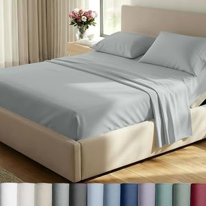 California Design Den Split King Sheets for Adjustable Bed - Buttery Soft 800 Thread Count, 100% Cotton Set - Beats Fake Egyptian Claims, Bedding Set with Durable Twin XL Fitted Sheets (Light Grey)