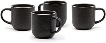 salt&pepper Hana Mugs 380mL - Set of 4 - Black - Coffee Mugs