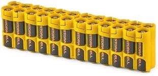 Storacell AA Battery Storage Caddy, Yellow - Holds 24 Batteries (Not Included)