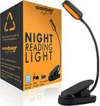 Amber Book Light for Nighttime Reading - Blue Light Blocking, Rechargeable LED Kindle Light