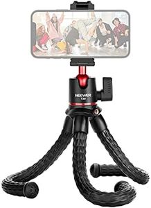 NEEWER Camera Tripod with Remote, Mini Flexible Tripod Stand with Action Camera Mount Adapter for Hero 12 11 10 9, Hidden Phone Holder with Cold Shoe, Vlog Phone Tripod for iPhone, Max Load 4.4lb, T30