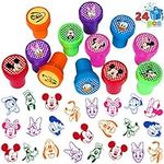 24 Pcs Mickey Mouse Themed Stampers, Mickey Mouse Birthday Party Supplies Favors, Classroom Rewards Prizes, Goody Bag Treat Bag Stuff for Mickey Mouse Birthday Party Gifts