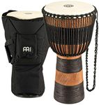 Meinl Percussion Earth Rhythm Djembe - Large Handdrum - Including Bag - Diameter 12 Inches - Mahogany, Multicoloured (ADJ3-L+BAG)