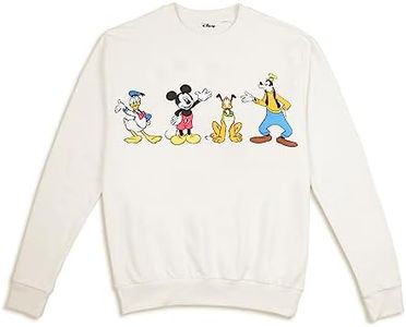 Cotton Soul Mickey & Friends Disney - Felpa girocollo da donna con Topolino e Amici, Pietra, S