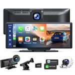 Lamto Wireless CarPlay Android Auto Screen, 9.26-inch Portable Car Stereo with 2.5K+1080P Dashcam Front Rear, Wireless Carplay Screen for Car with Bluetooth,Navigation,Mirror Link,AUX/FM,Voice Control