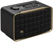JBL Authentics 200 - Retro Style Smart Home Speaker with Built in Wi-Fi, Bluetooth and Voice Assistants, Alexa and Google Assistant, Multi-Room Playback, Automatic self tuning (Black/Gold)