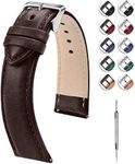 Quick Release Leather Watch Band 22mm, Fullmosa Axus Genuine Leather Replacement Watch Strap for Samsung Galaxy Watch 46mm/Watch 3 45mm Samsung Gear S3/Gear2, Coffee