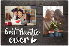 JNDJE Aunt Gifts, Christmas Aunt Gift from Niece, Birthday Gifts for Aunt 3D Photo Frame Hold 4x6 Inches Two Photos - Great Aunt Gifts Picture Frame Present for Mothers Day