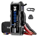 Jump Starter Power Pack, TOPDON JS3000 Car Battery Booster for Up to 9L Gas/ 7L Diesel Engines, Portable Car Starter Power Bank with Handle/Jump Lead/EVA Case