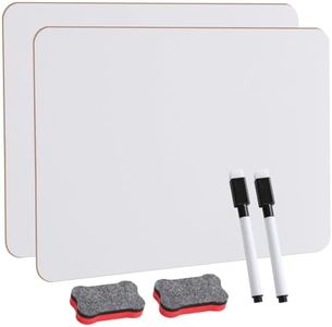 Confezione da 2 Lavagne Piccole, lavagna con pennarelli，Lavagna Bianca Miniatura Bifacciale da 8,2x11,8 Pollici con 2 Pennarelli e 2 Gomme, Lavagne Portatili per Studenti, Aule, Casa e Ufficio.