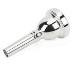 Trombone Mouthpiece, Baritone and Bass Horn Mouthpiece Brass Instrument Accessories, Suitable for Beginners and Professional Players(Sliver)