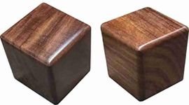 M.A.WOODEN ARTS Wooden Cubes for DIY Craft Medium Size Rose Wood Paper Weight Cube | Wooden Cubes Finished Wood Blocks for Wood Crafts (Pack of 2)