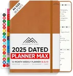 PRODUCTIVITY STORE Pro Max - Dated, 2025 Planner, 8.5" x 11" - The #1 Productivity Planner to Achieve Your 2025 Goals - Planner 2025-2026 - Brown - A4