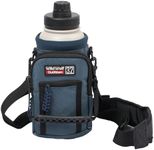 Wild Wolf Outfitters Water Bottle Holder for 32oz Bottles Blue - Carry, Protect and Insulate Your Best Flask with This Military Grade Carrier w/ 2 Pockets & an Adjustable Padded Shoulder Strap.
