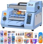 DXZ A3 UV Printer Bundle with Laminator, Dual XP600 Print Heads, Auto Cleaning & White Ink Stirring, All-in-One UV DTF Transfer Printer for Glass, Metal, Wood, Tumblers, Leather, Phone Cases