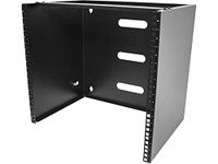 StarTech.com 10U Wall Mount Network Rack, 14" (35.5cm) Deep (Low Profile), 19" Patch Panel Bracket for Shallow Server, IT Equipment, Network Switches, 77lbs/35kg Weight Capacity (RACK-10U-14-BRACKET)