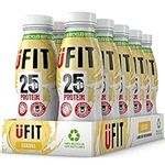 UFIT High 25g Protein Shake, No Added Sugar, Fat Free, Banana Flavour Ready to Drink, Pack of 10 x 330 ml