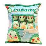 A Bag Of Avocado Snack Pillow Creative Plush Avocado Lumbar Back Cushion Removable Fluffy Kawaii Dolls Sofa Chair Decorative Pillows