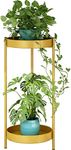New Mark Impex Flower Stand, 2 Tiers, Flower Stand, Outdoor Indoor, Iron Rack, Two Pot Rest, Metal Rack, Garden Rack, Bonsai Shelf, Plant Shelf, Garden Rack, Easy to...