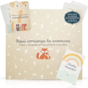 Regalos para Bebes Recien Nacidos. Album Fotos Bebe Album Bebe Primer Año con Más de 70 Páginas con 10 Tarjetas Cumple Mes Libro Recuerdos Bebe