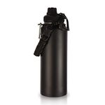 Volhoply 40 oz Insulated Water Bottles Paracord Handle, Stainless Steel Sports Bottle with Spout Lid, Double Walled Travel Water Thermos with Wide Mouth, Reusable Water jug for Adults (Black, 1 Set)