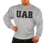 BEBAK Mens Gym Top Sweatshirt | UAB Design Bodybuilding Clothing T Shirt for Strongman MMA CrossFit - (L)