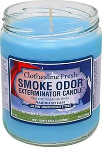 Tobacco Outlet Products Smoke Odor Exterminator 13oz Jar Candle, Clothesline Fresh