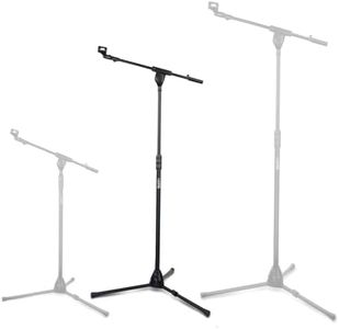 Kadence NK92 Jamming Series Full-Size Mic Stand with Boom Arm | Heavy-Duty Steel Frame & Precision Height Adjustment | Adjustable Telescopic Boom with 360° Angle Control | Wide Tripod Base | Black