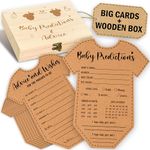 STOFINITY Baby Prediction Cards for Baby Shower Decorations - Baby Shower Advice Cards for Parents To Be, Baby Advice And Wishes Box, Baby Shower Game Gender Neutral Guessing Activities (5x7)