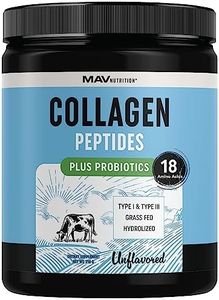 Collagen Peptides Powder with Probiotics | Type 1 & Type 3 Grass Fed Hydrolyzed Bovine Collagen | 7000mg Per Serving | Support Hair, Skin, Nails, Joints & Gut Health | Unflavored, 210g Per Container