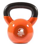 Kakss Vinyl half coating Kettle Bell for Gym & Workout (6 KG (Orange)) (PROUDLY MADE IN INDIA)