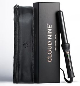 CLOUD NINE The Curling Wand Hair Curler Gold | Styling Tool Variable Temperature Control 125°C to 175°C Range of Hair Types Strong Shiny Healthy Results | Ceramic Barrel Pivoting Cord